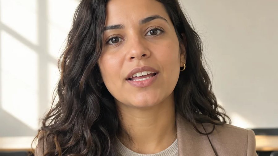 Duas participantes sentadas frente a frente numa mesa da sala do Sorocaba; a da direita rascunha a resposta que vai dar